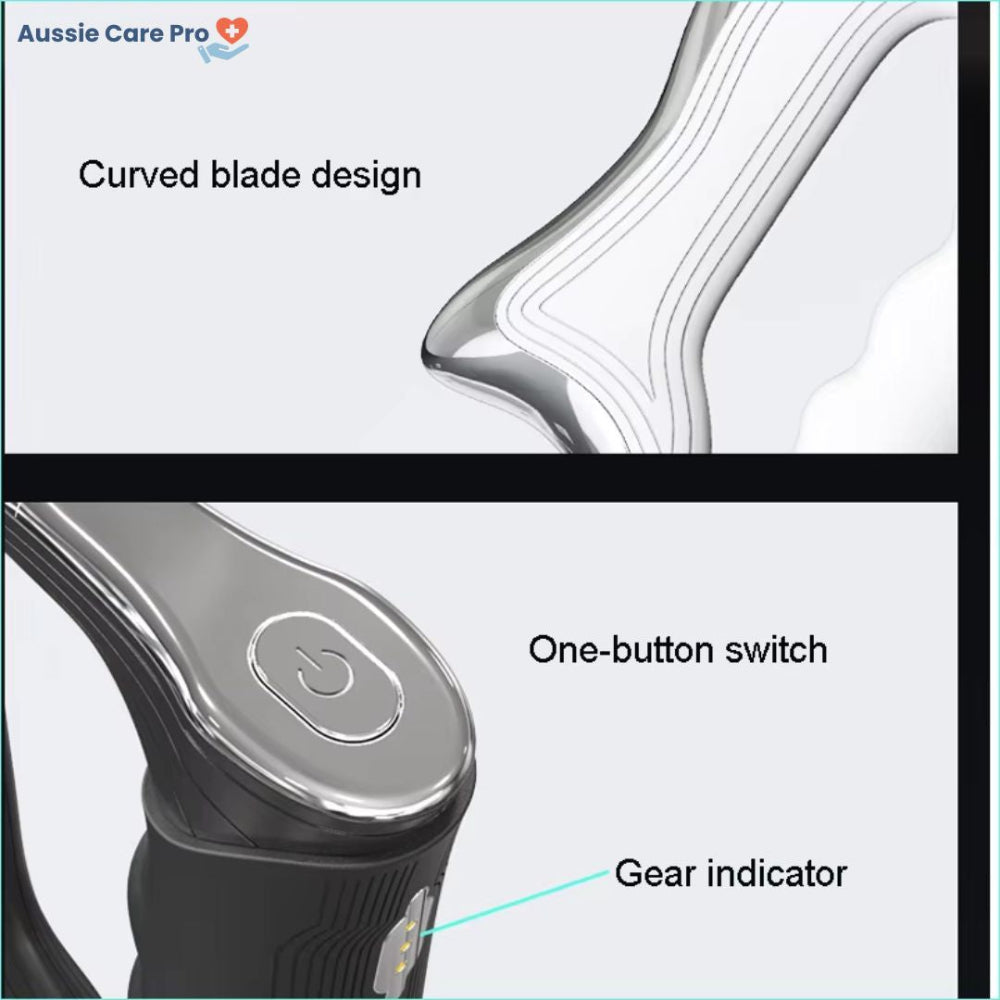 Electric Fascia Massager – Deep Tissue EMS Scraping Massage Tool for Pain Relief & Muscle Recovery