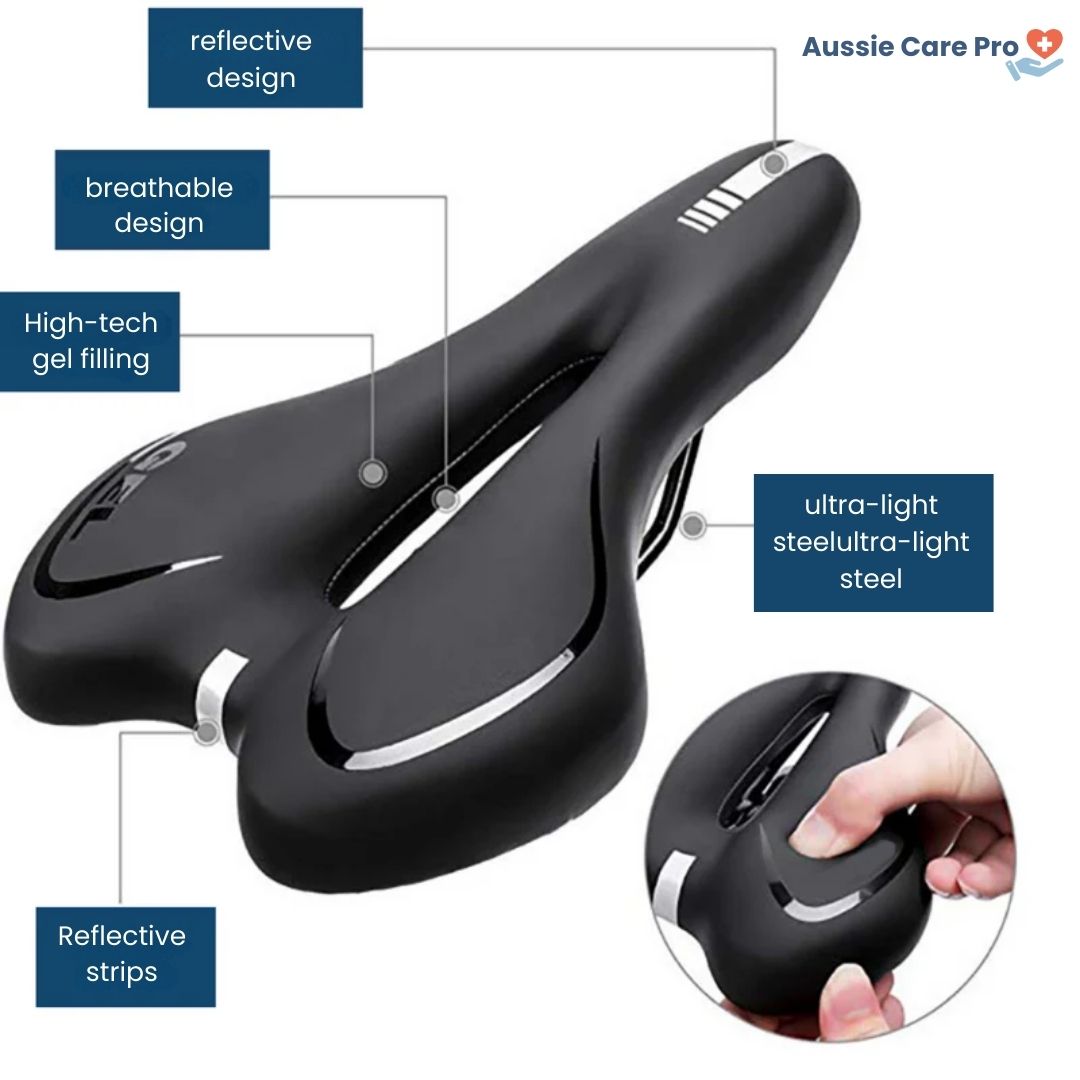 Gel Padded Bike Saddle – Comfortable & Shock Absorbing Seat