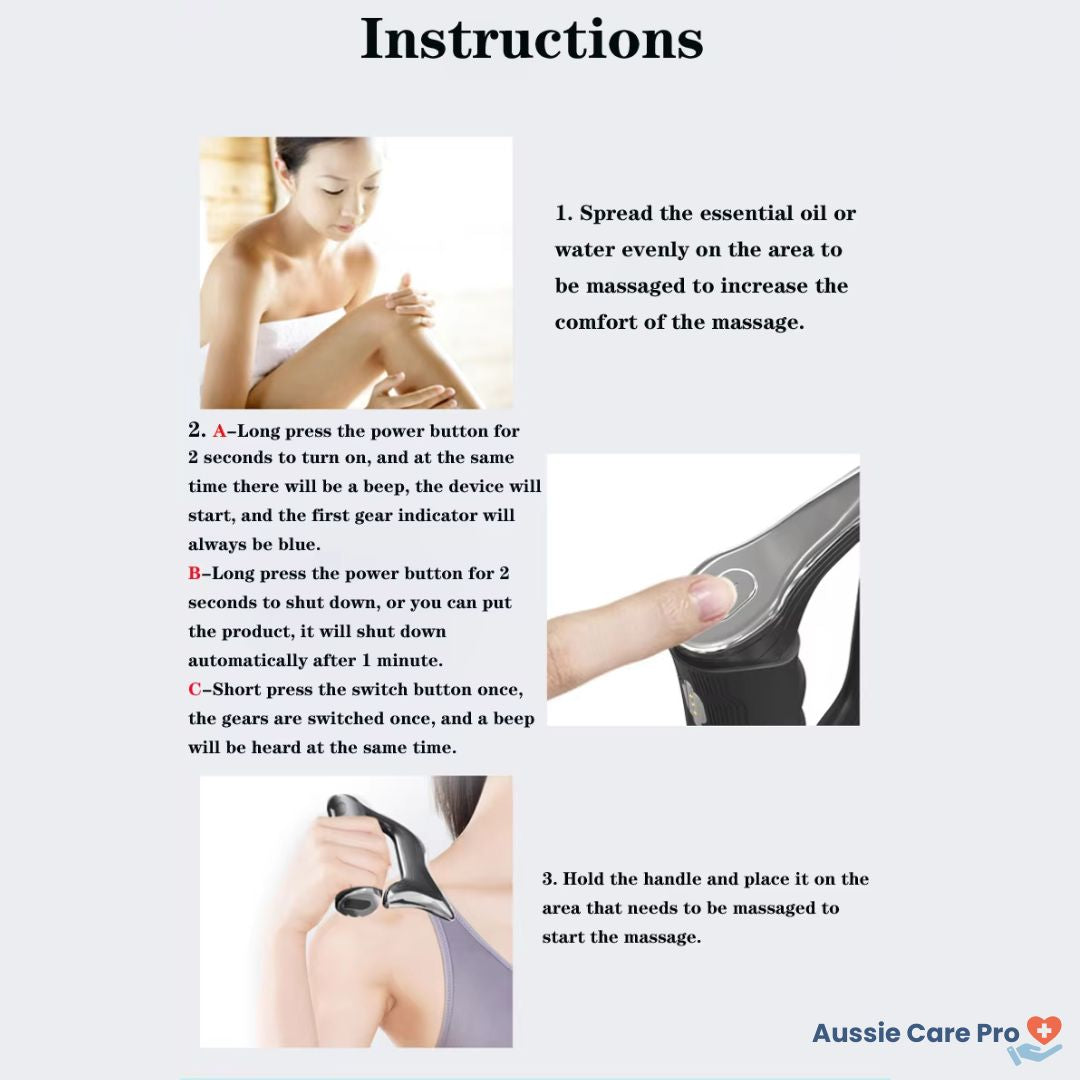 Electric Fascia Massager – Deep Tissue EMS Scraping Massage Tool for Pain Relief & Muscle Recovery