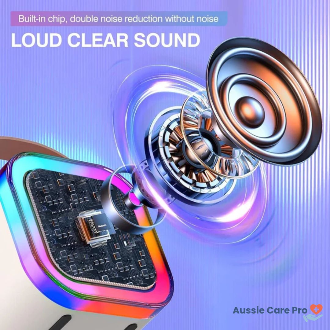 Kids Karaoke Machine – Bluetooth with Wireless Mics & Lights
