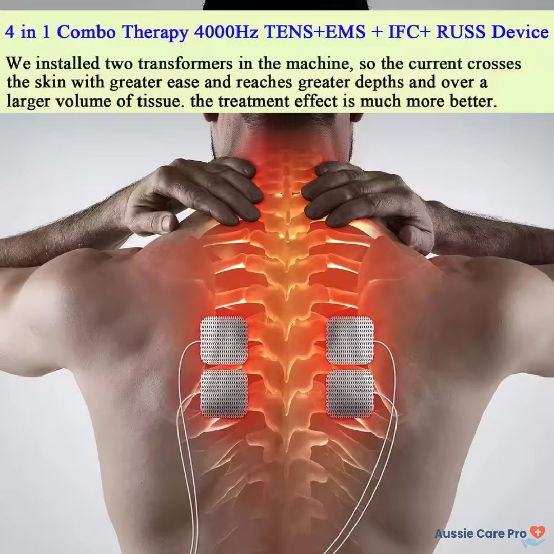 Aussie Care Pro 4-in-1 TENS EMS IF RUSS Therapy Machine