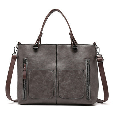 Vintage Leather Autumn Shoulder Bag for Women – Stylish PU Crossbody Tote