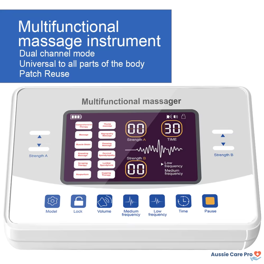 TENS EMS Electric Pulse Massager – 12 Modes, Muscle Stimulator for Pain Relief