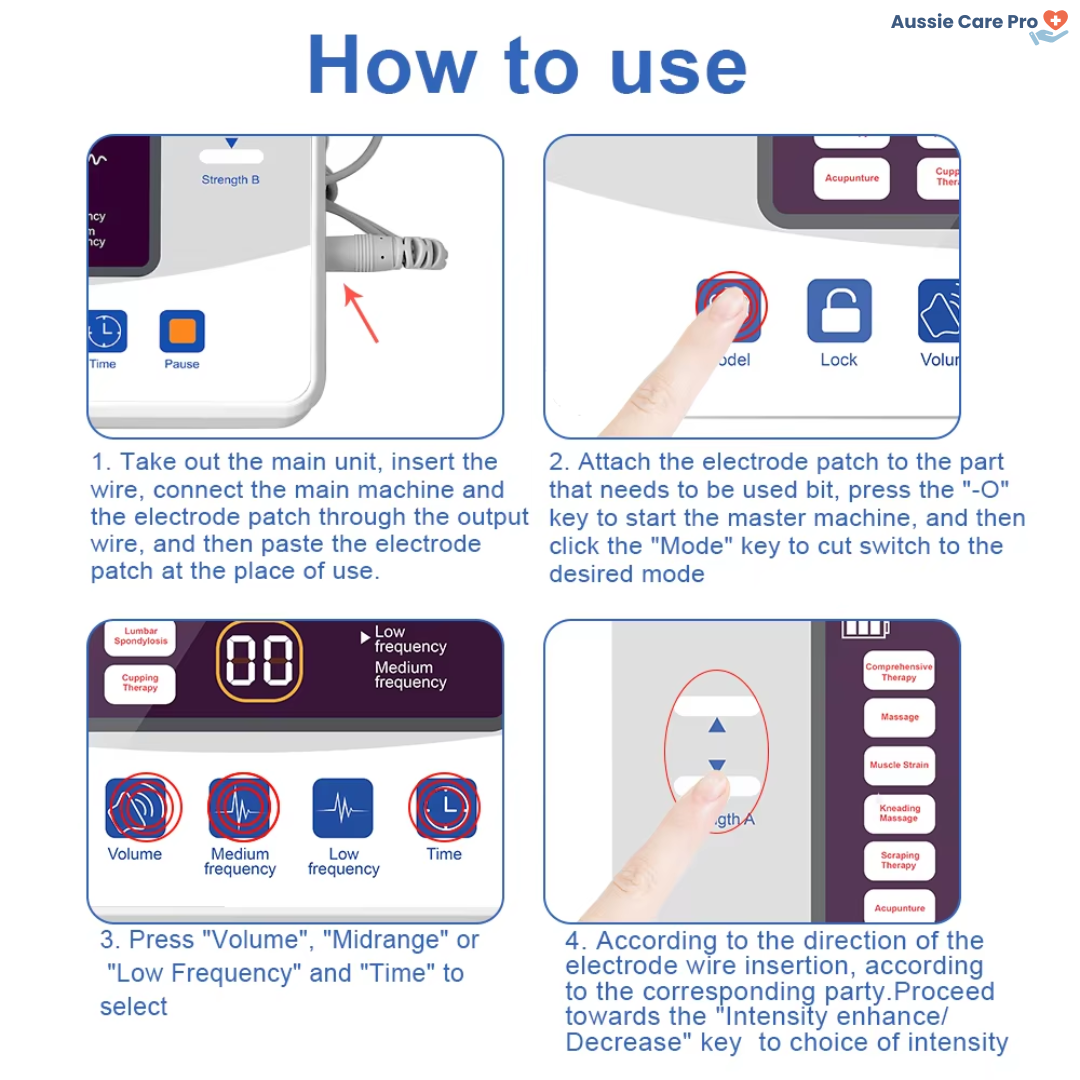 TENS EMS Electric Pulse Massager – 12 Modes, Muscle Stimulator for Pain Relief