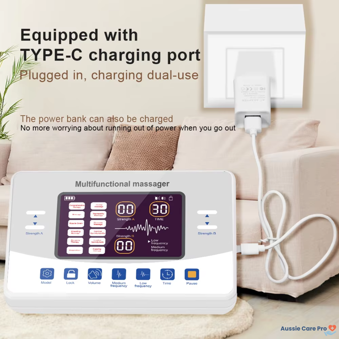 TENS EMS Electric Pulse Massager – 12 Modes, Muscle Stimulator for Pain Relief