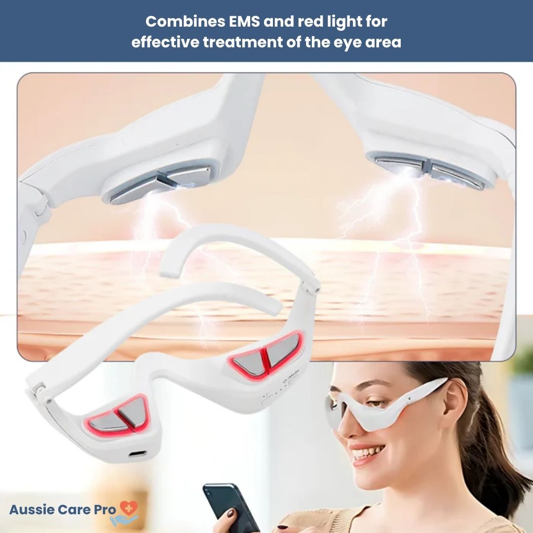 LuminaLift Red Light & EMS Eye Massager – 10 Min Daily Refresh for Fine Lines & Puffiness