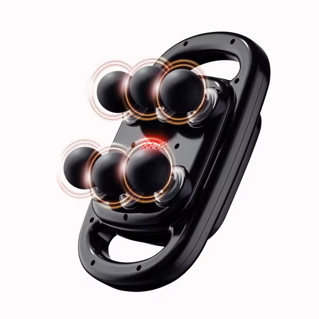 Deep Tissue Muscle Massage Gun – 6 Heads, 9 Speed Levels
