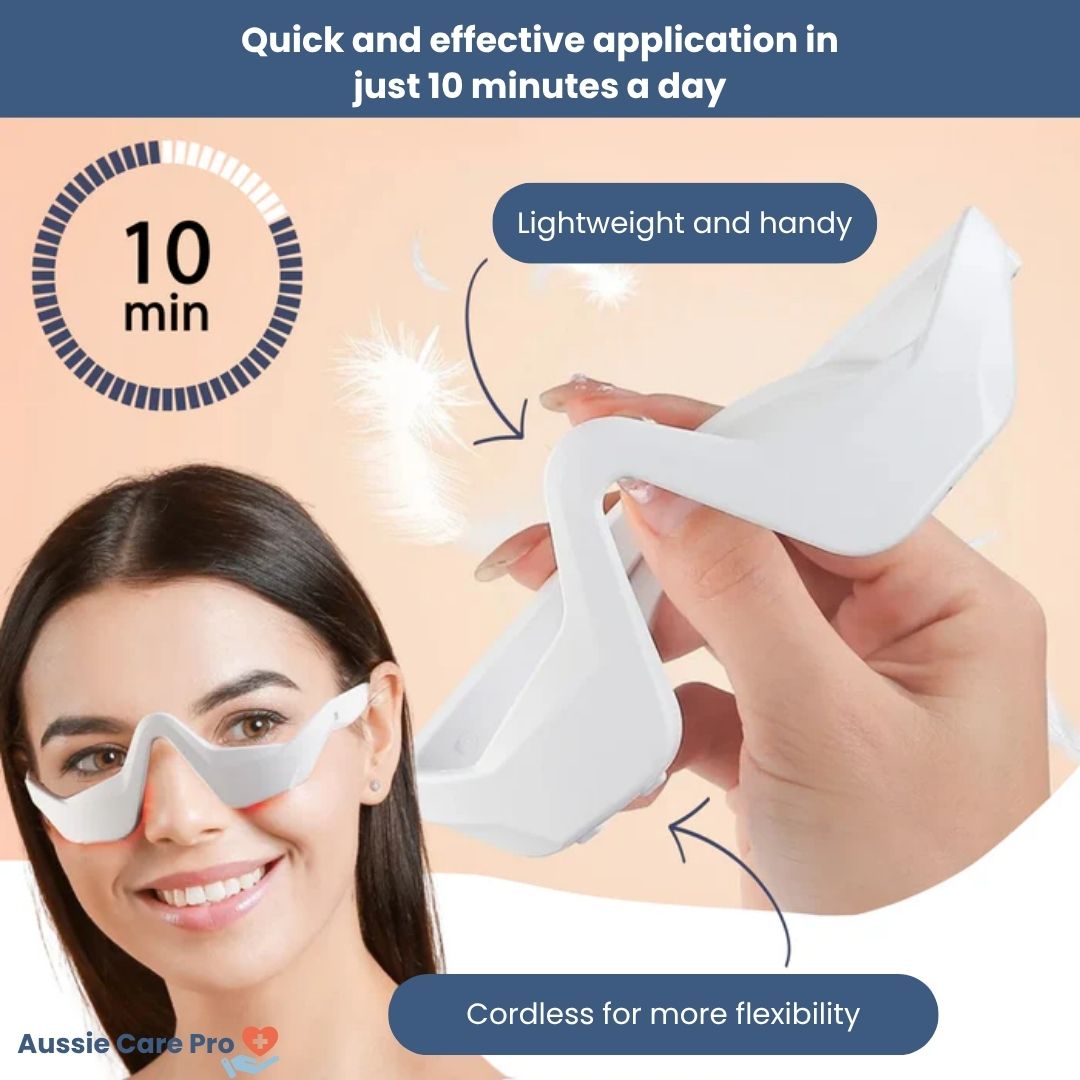 LuminaLift Red Light & EMS Eye Massager – 10 Min Daily Refresh for Fine Lines & Puffiness