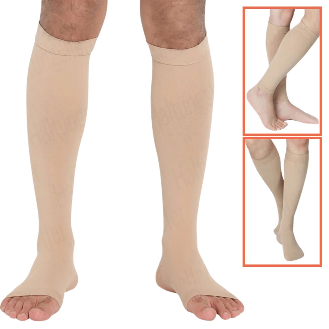 Aussie Care Pro Compression Socks – Open Toe Support for Better Circulation