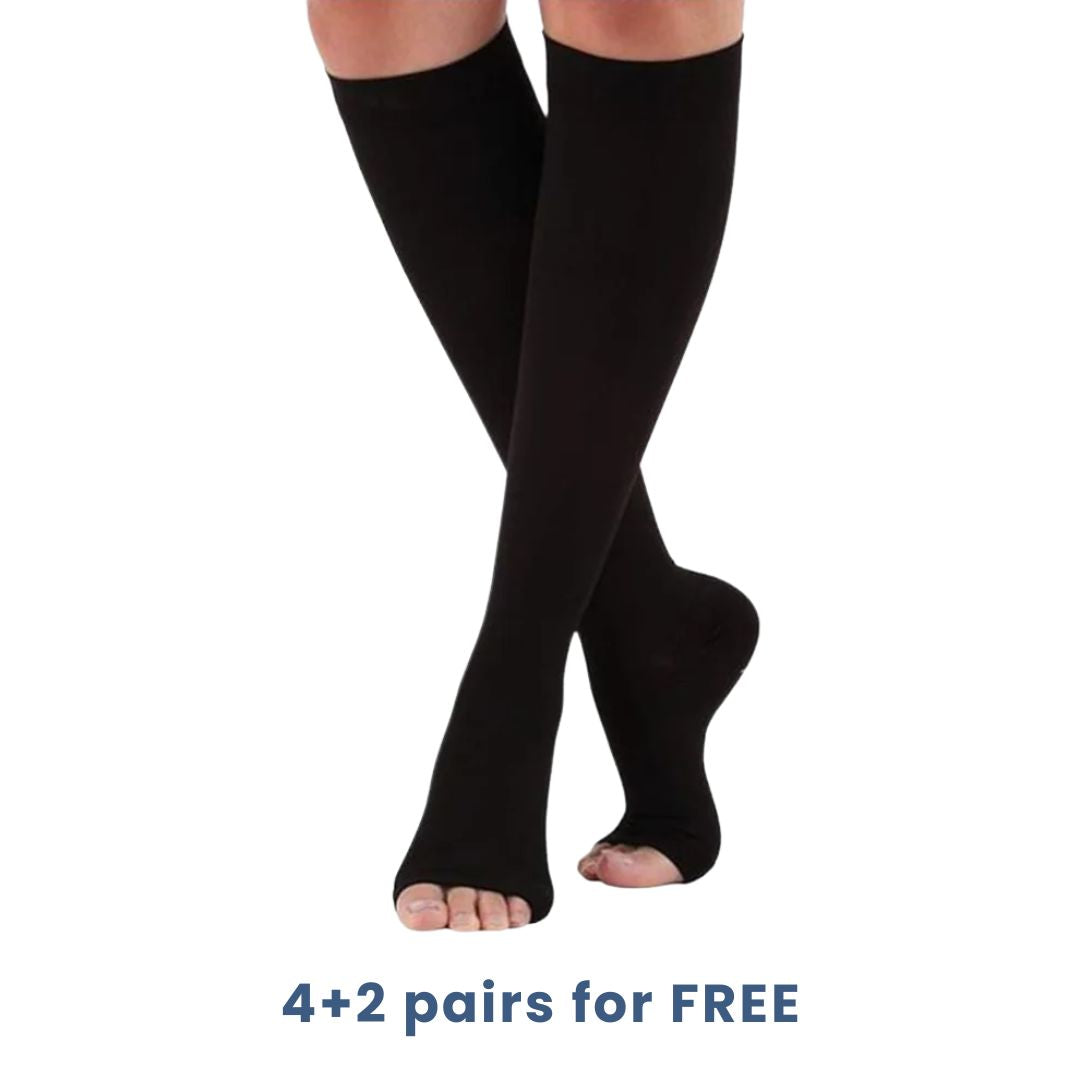 Aussie Care Pro Compression Socks – Open Toe Support for Better Circulation