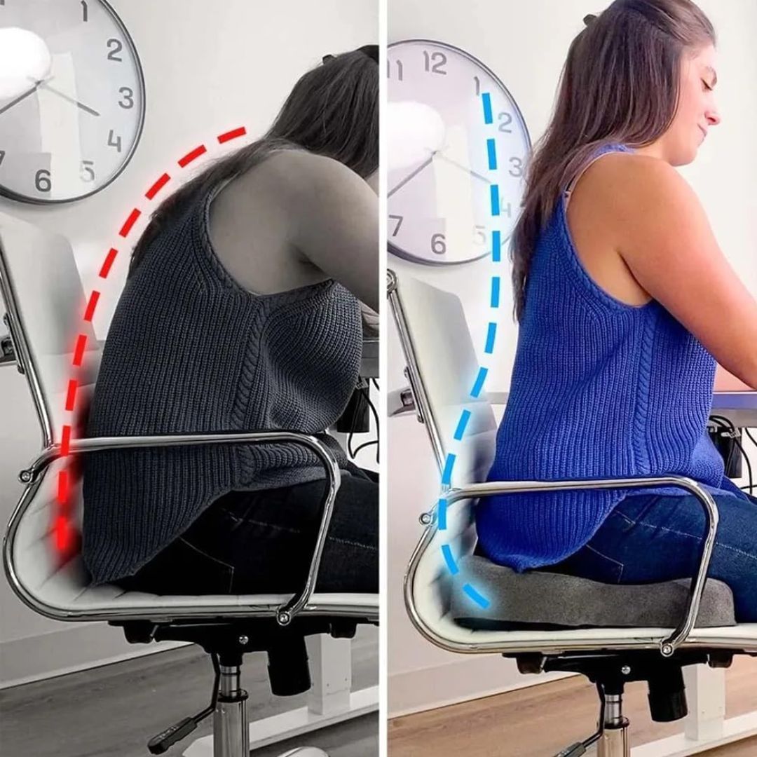 Adjustable Memory Foam Sit Bone Relief Seat Cushion