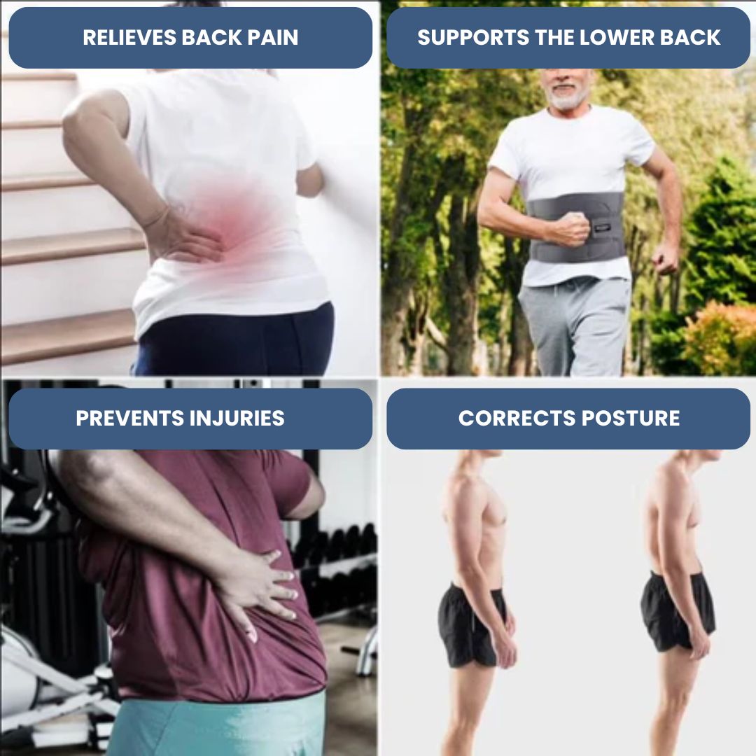 Premium Lumbar Support Belt – Lower Back Pain Relief & Posture Correction - Ultimate Comfort & Support