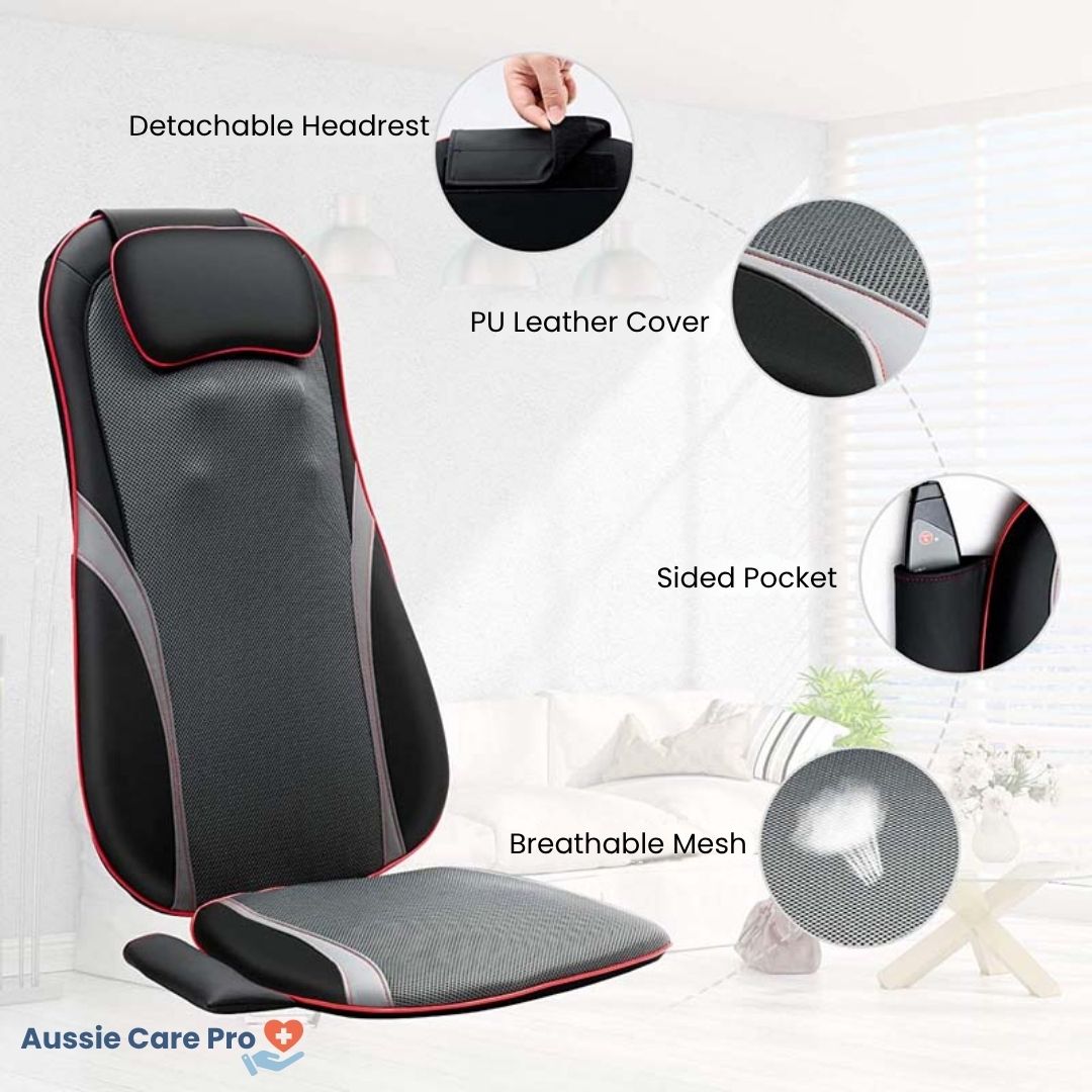 Full Body Shiatsu Back Massager with Heat – Deep Kneading Seat Cushion
