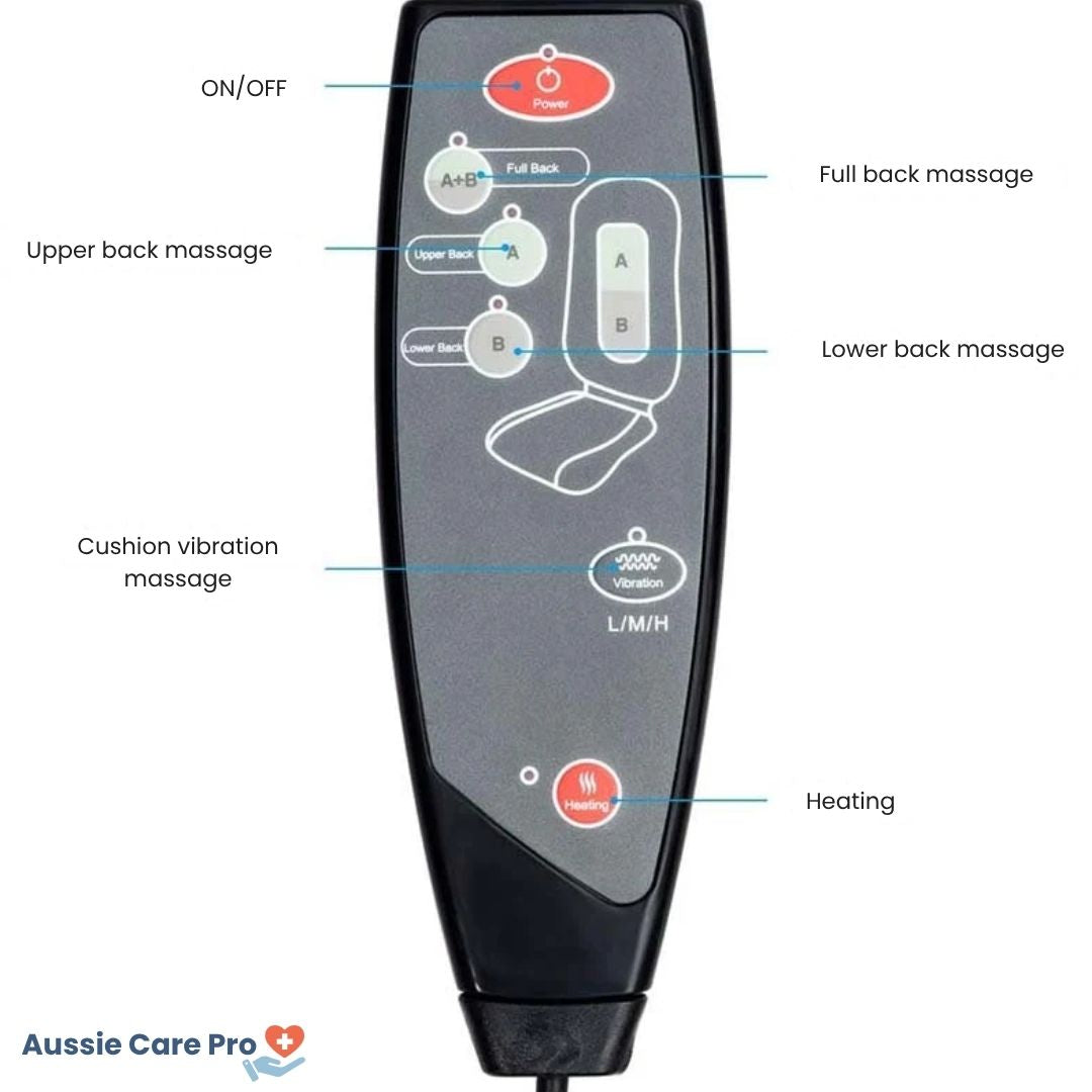 Full Body Shiatsu Back Massager with Heat – Deep Kneading Seat Cushion