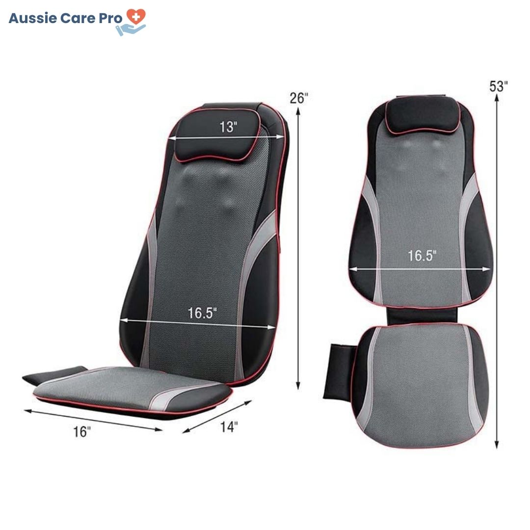 Full Body Shiatsu Back Massager with Heat – Deep Kneading Seat Cushion