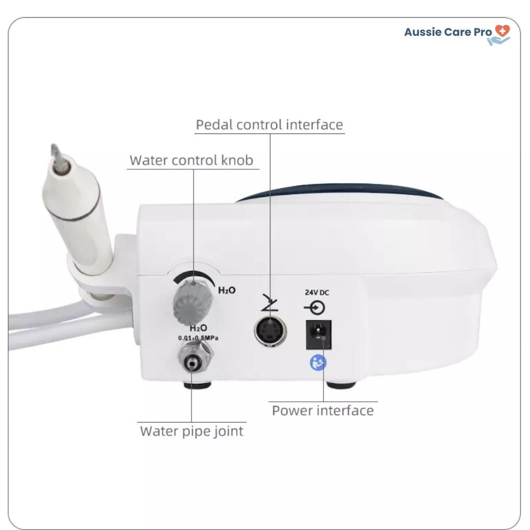 Ultrasonic Dental Scaler with 5 Replaceable Tips – Tartar & Plaque Remover