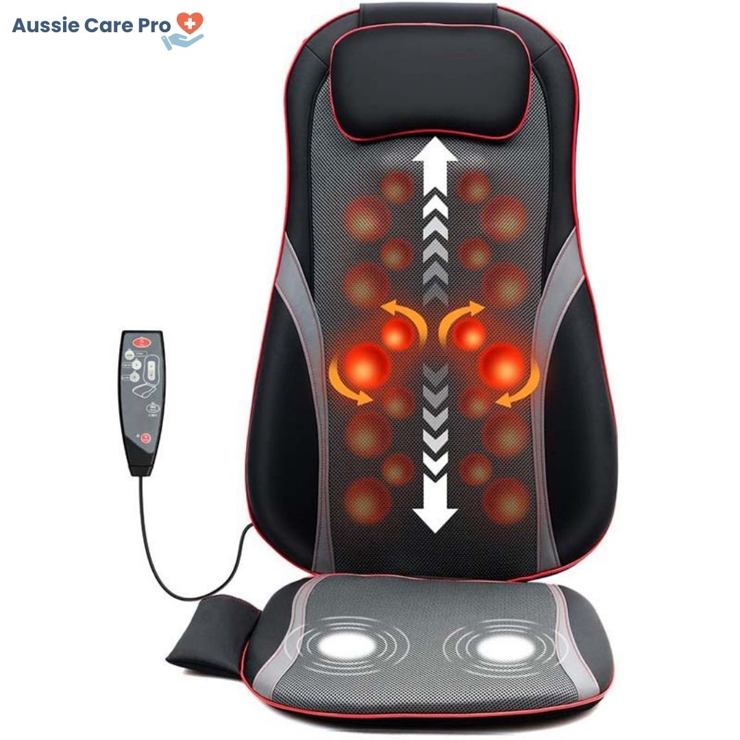 Full Body Shiatsu Back Massager with Heat – Deep Kneading Seat Cushion