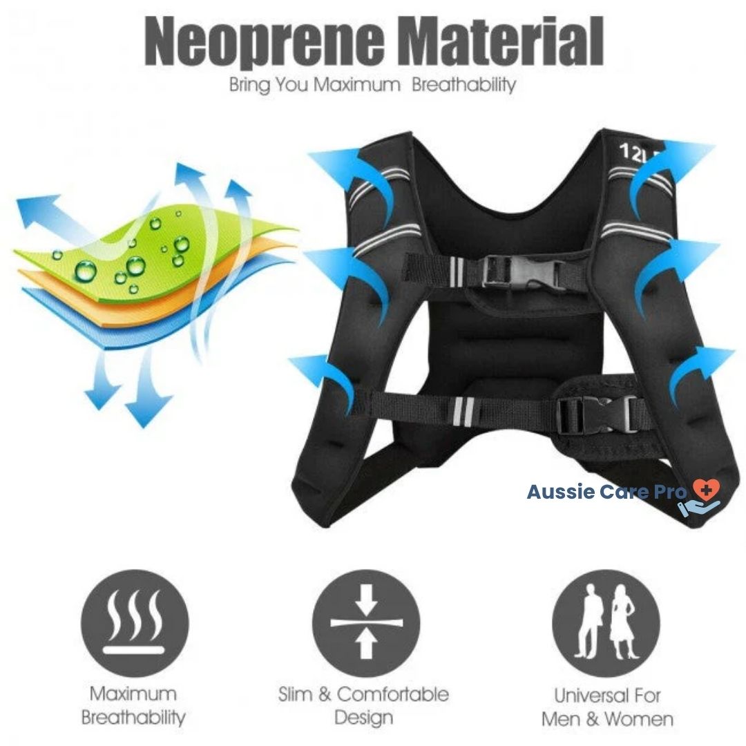 Adjustable Weighted Vest – Breathable Strength Training & Running Gear