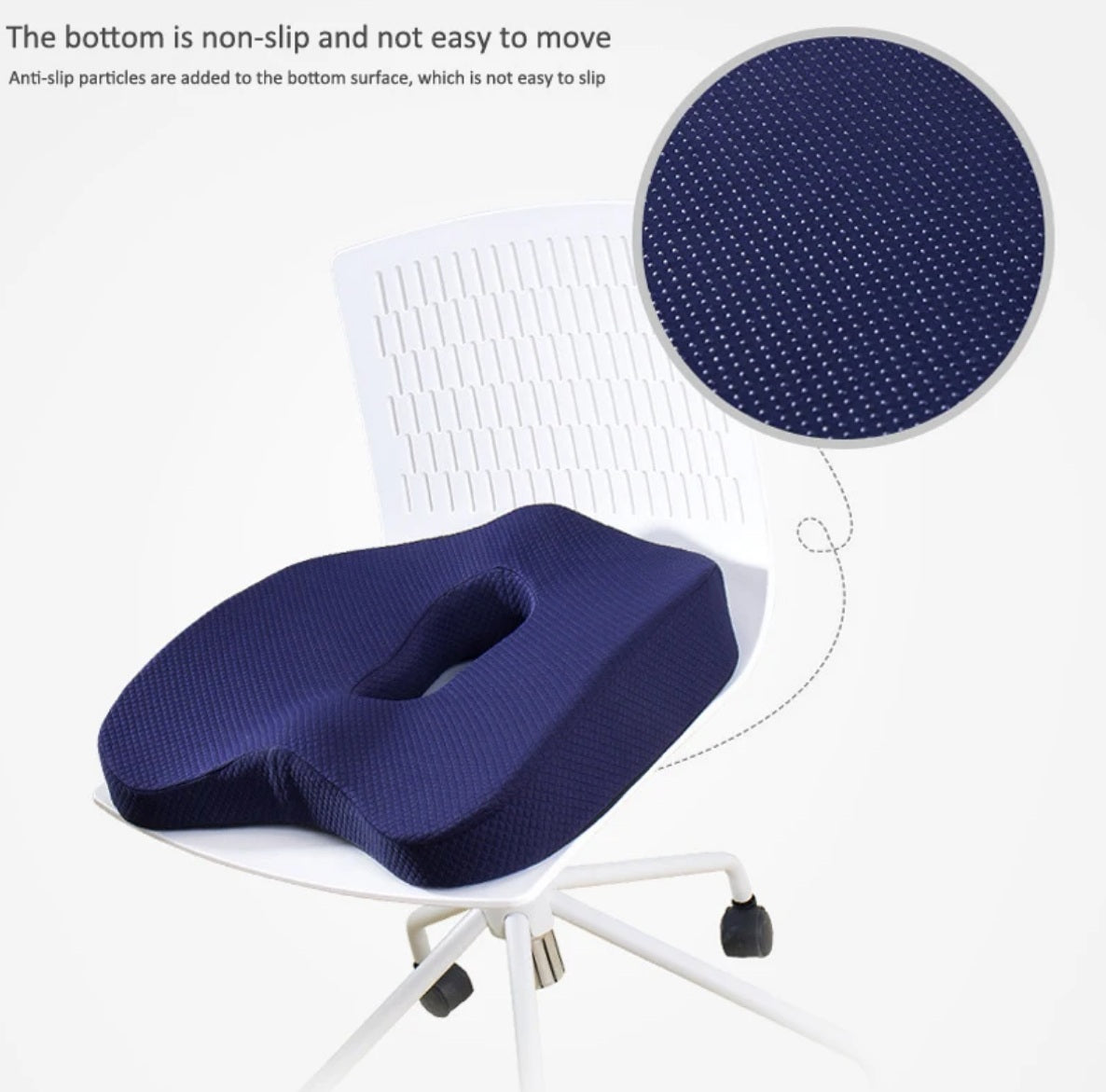 Ergonomic Memory Foam Seat & Back Cushion – Ultimate Comfort for Office Chairs