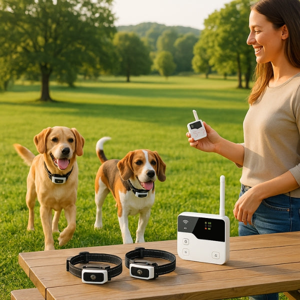Wireless Dog Fence with Training Collar – 2-in-1 Electric Containment System for Safe Dog Boundaries
