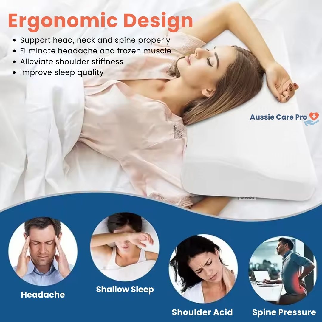 Ergonomic Memory Foam Cervical Pillow – Ultimate Neck & Spine Support for Deep Sleep