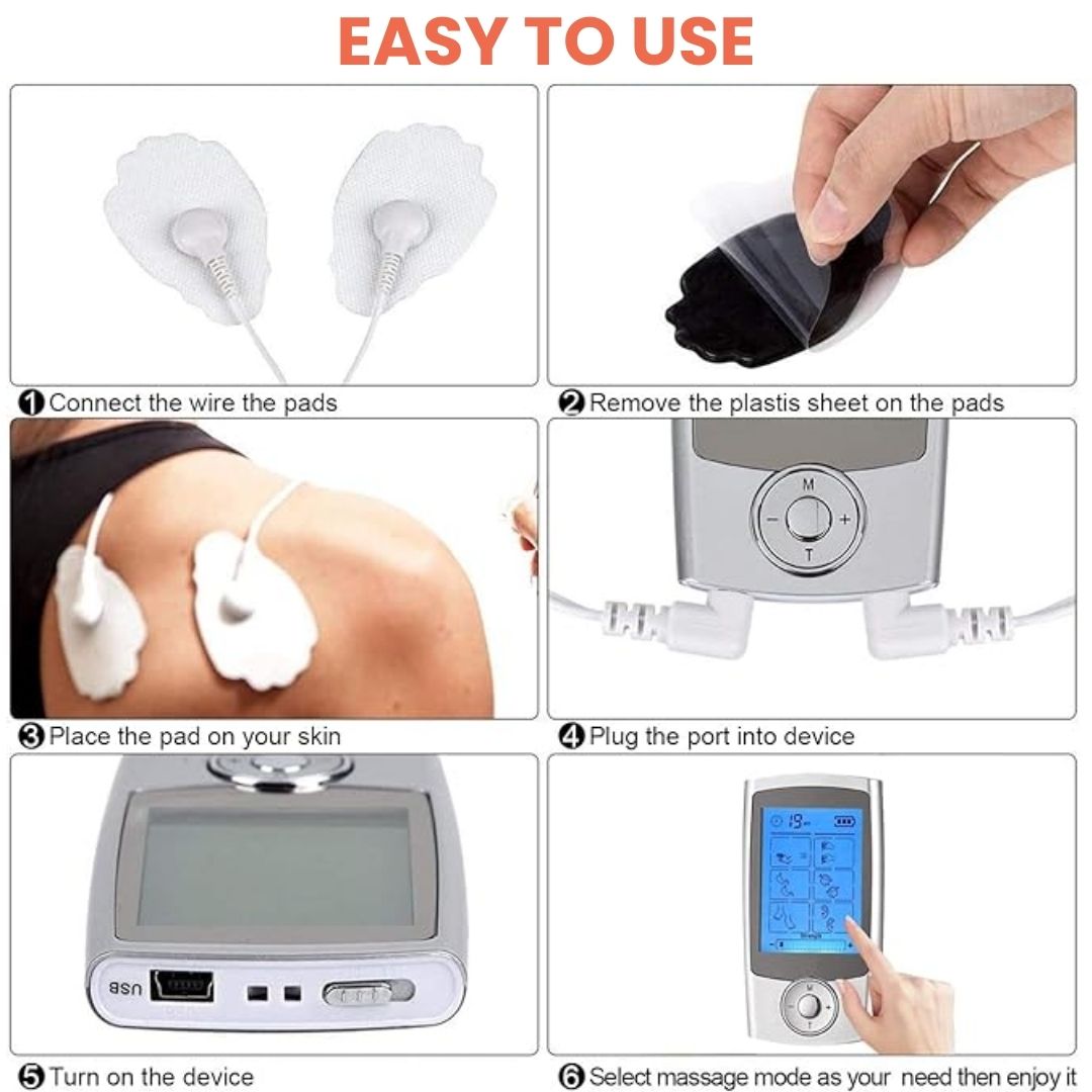 TENS EMS Electro Stimulator – Pain Relief & Muscle Recovery Device