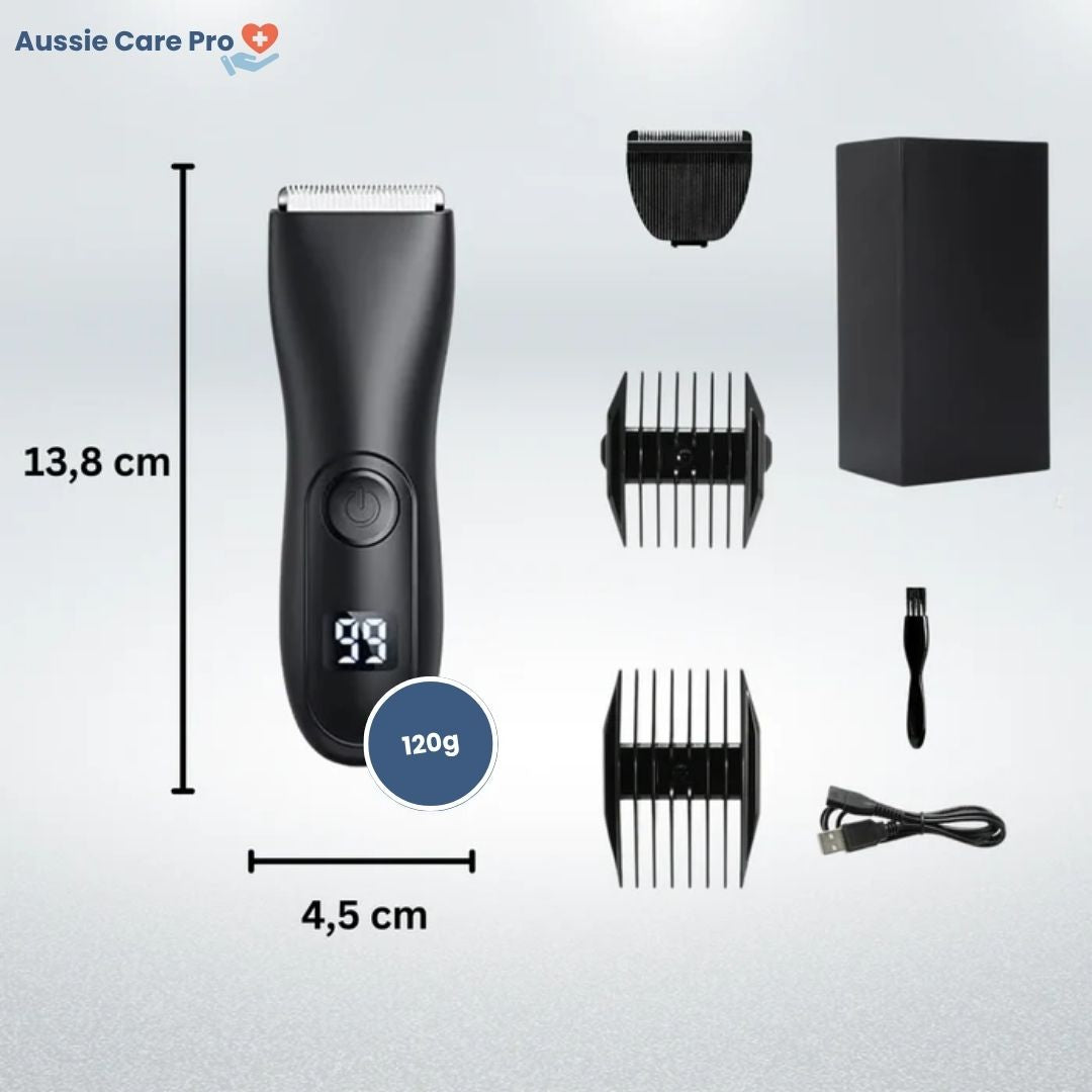 Rechargeable Precision Body Trimmer – Waterproof Ceramic & Stainless Steel Blades