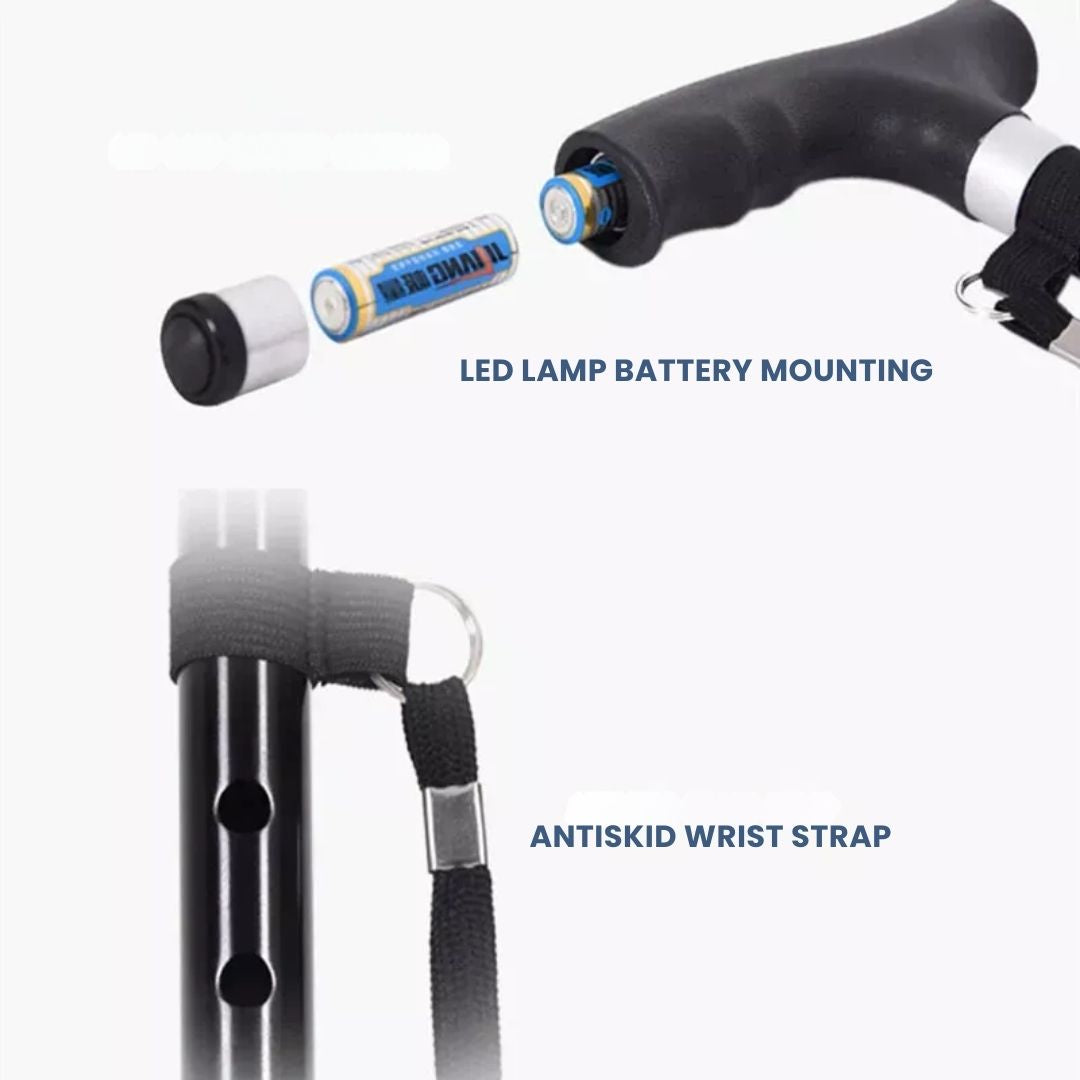 Premium Orthopedic Walking Cane for Seniors – Adjustable, Anti-Slip & Ergonomic Design