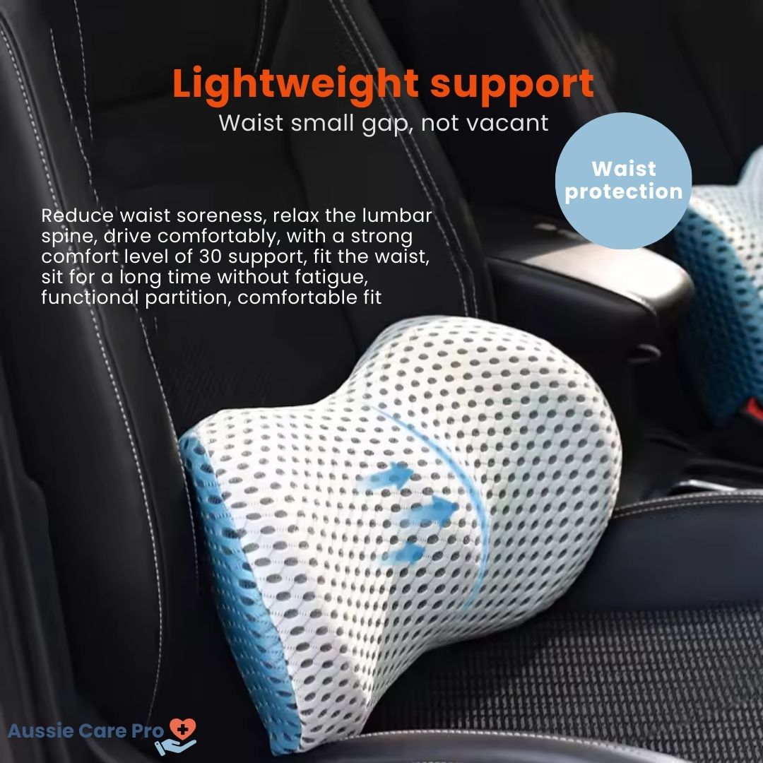 Premium Lumbar Support Cushion – Ergonomic Memory Foam Back Support for Office, Car & Home