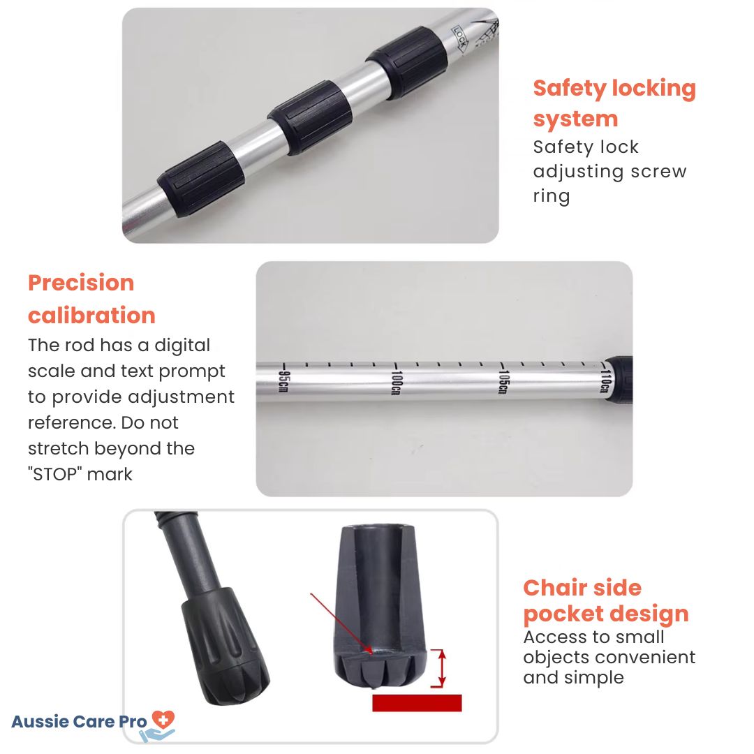 Adjustable Orthopedic Walking Cane – Lightweight, Foldable & Ergonomic Support Stick