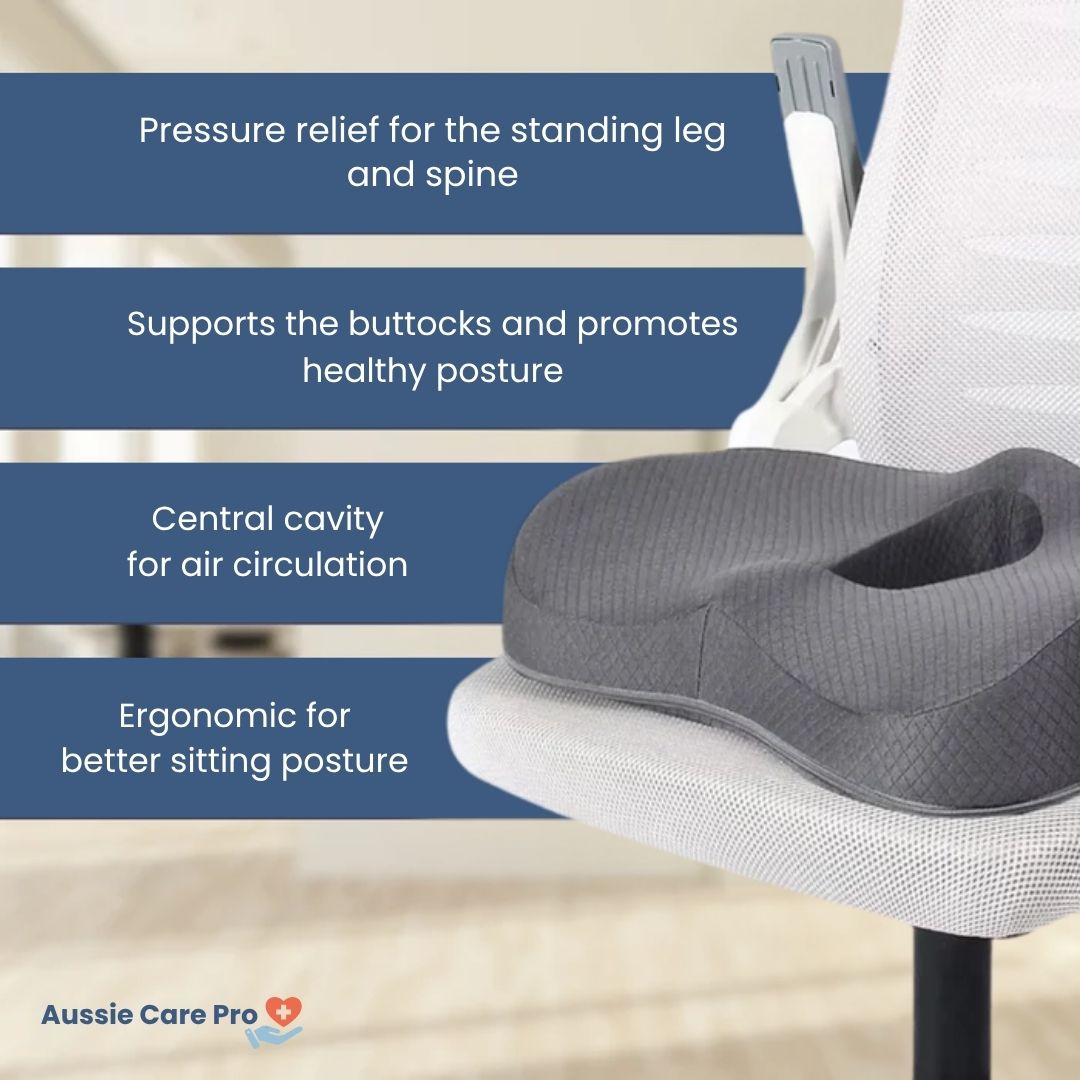 Memory Foam Seat Cushion – Tailbone & Lower Back Support Pad
