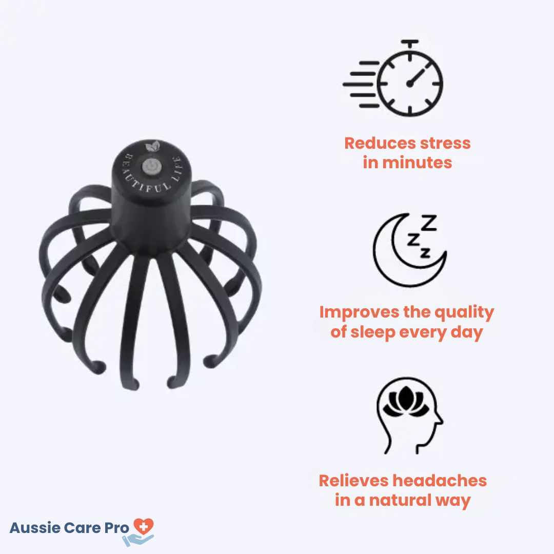 NeuroEase Pro Head Massager – Instant Stress Relief & Deep Relaxation - Rechargeable & Portable
