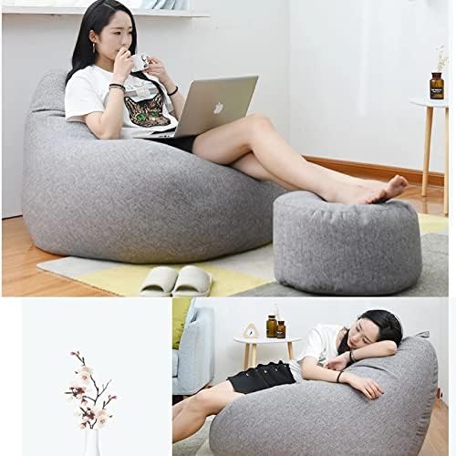 Luxury Linen Bean Bag – Ergonomic & Stylish Comfort Seating