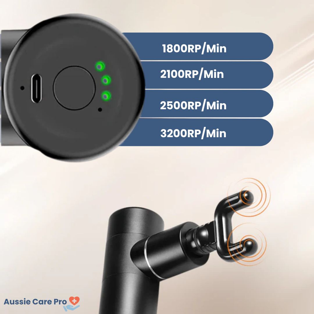 PulseMini Massage Gun – Portable Deep Tissue Muscle Massager with SilentTech & 4-Speed Intensity