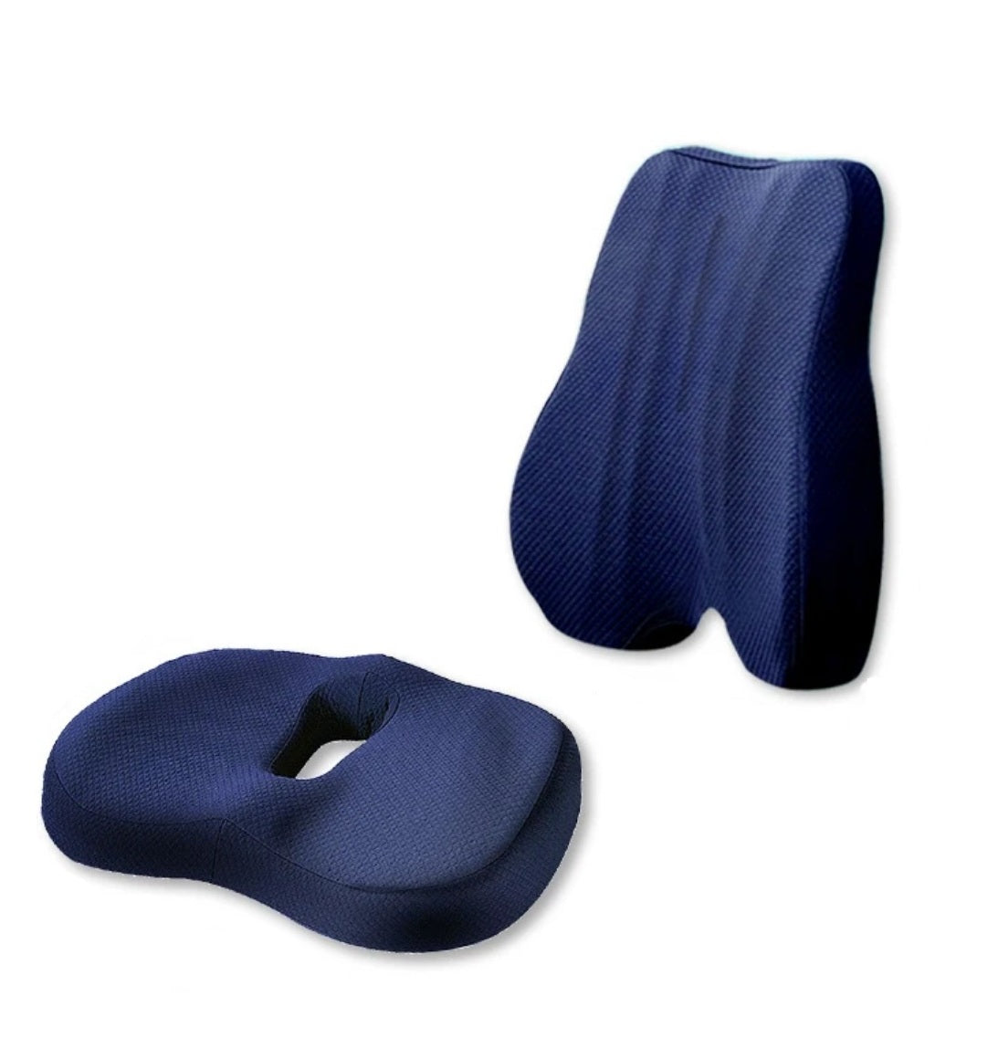 Ergonomic Memory Foam Seat & Back Cushion – Ultimate Comfort for Office Chairs