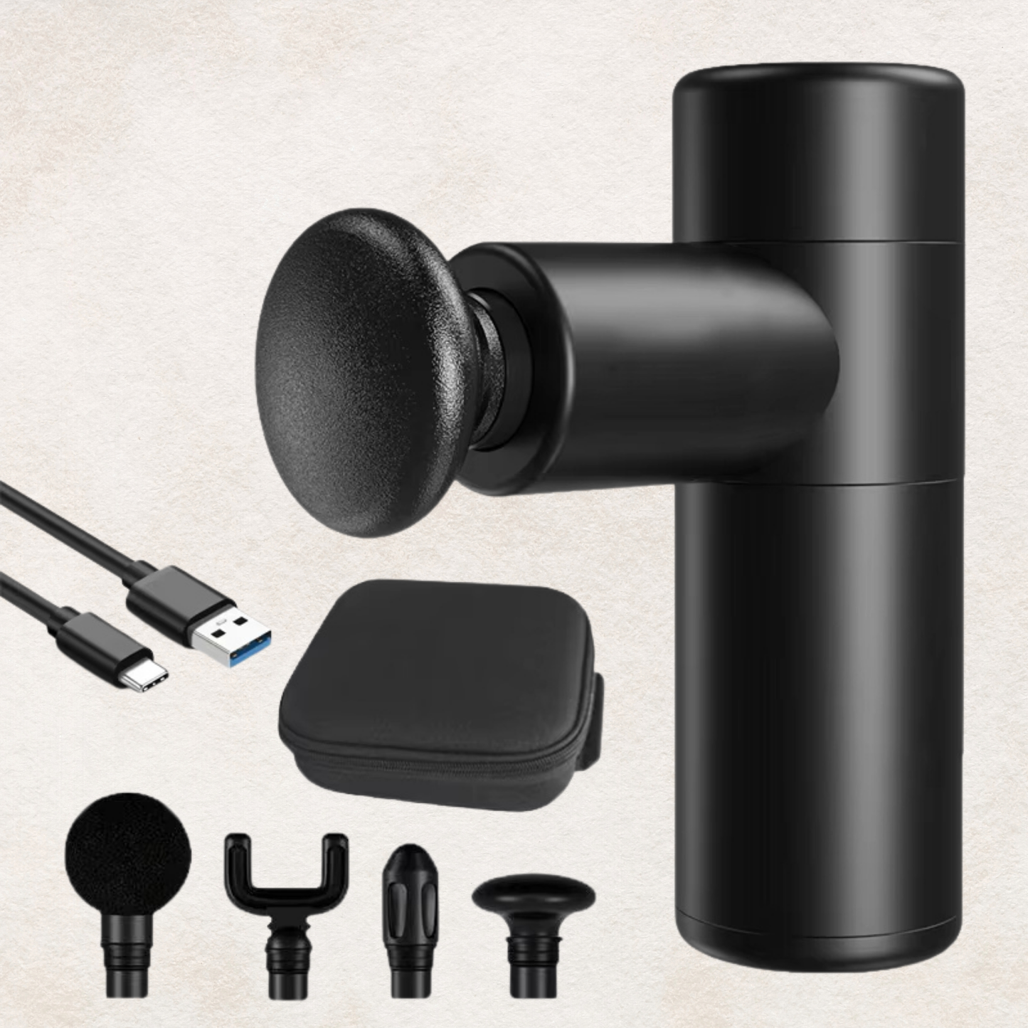 PulseMini Massage Gun – Portable Deep Tissue Muscle Massager with SilentTech & 4-Speed Intensity