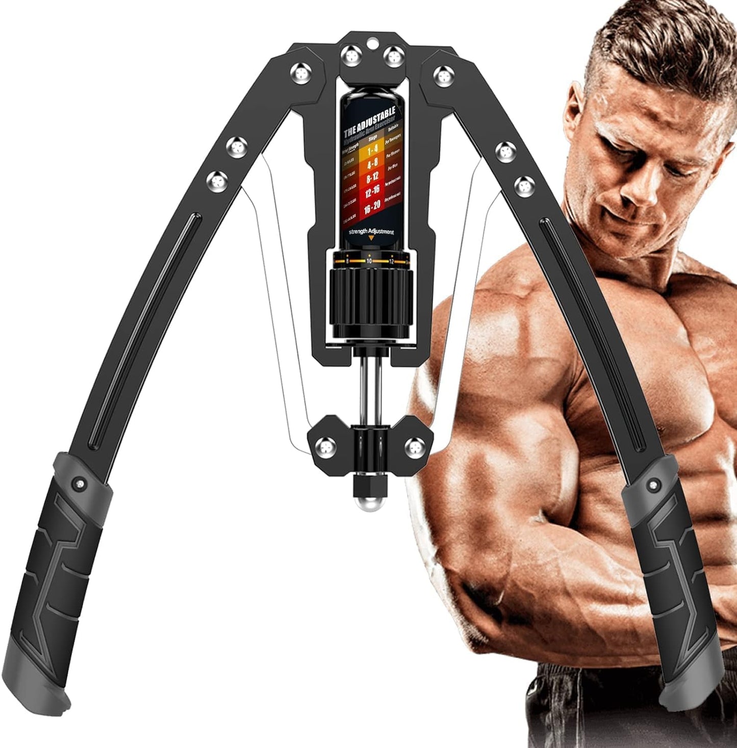 TwisterPro Adjustable Hydraulic Arm Exerciser – 10 to 200KG Upper Body Strength Trainer