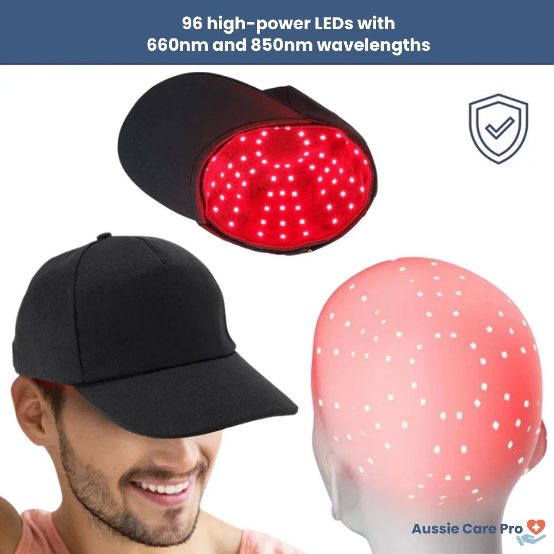 Red & Infrared Light Therapy Hair Cap – 96 LED Hair Growth Stimulator