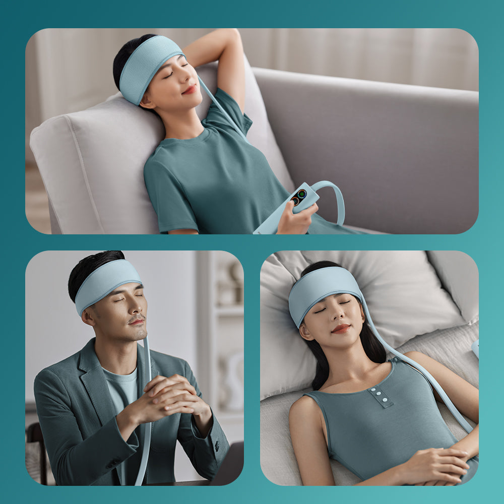 Electric Head Massager & Heated Air Compression Band – Deep Relaxation & Pain Relief