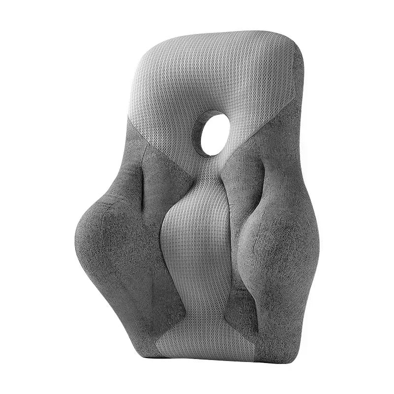Ergonomic Lumbar Support Cushion – Premium Back Support for Office, Home & Travel
