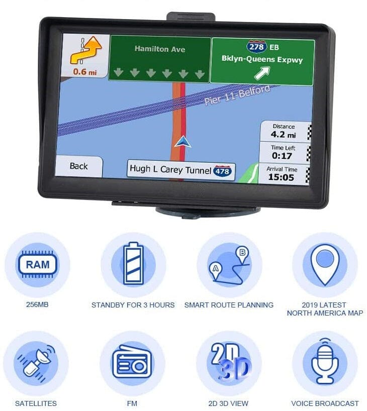 7" GPS Navigation System – 2025 Upgraded Sat Nav for Cars & Trucks