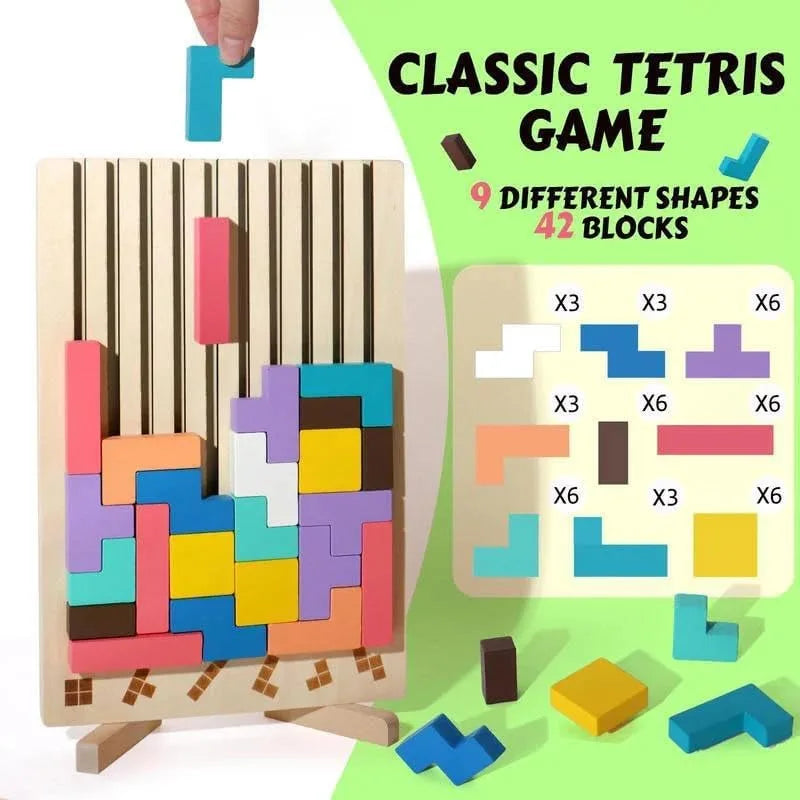 ThinkWood Wooden Puzzle Game – Montessori Educational Toy for Kids