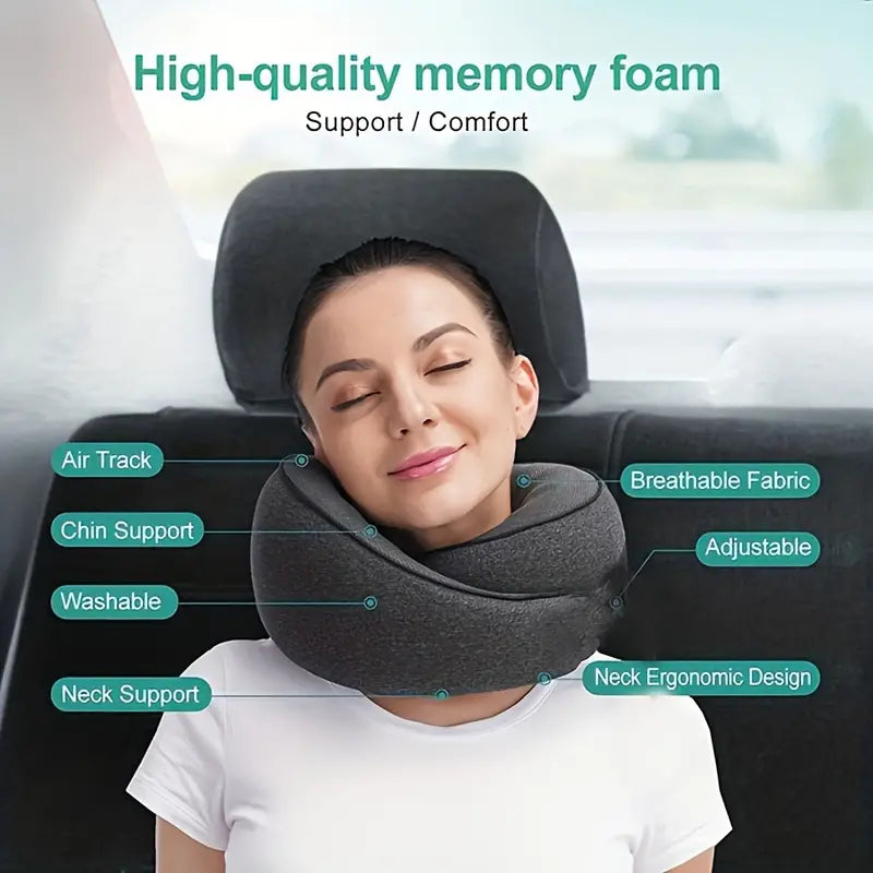 Soft Memory Foam Travel Neck Pillow