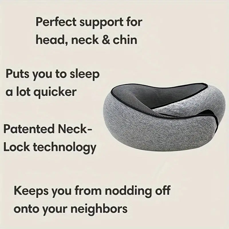 Travel Pillow Neck Cushion Durable U-shaped Slow Rebound Soft Neck Support