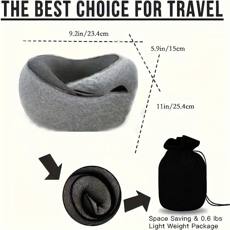 Soft Memory Foam Travel Neck Pillow