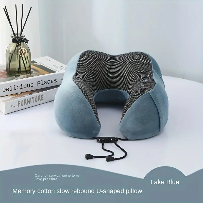 Slow Rebound Travel Pillow, U-shaped Headrest Neck Support Pillow