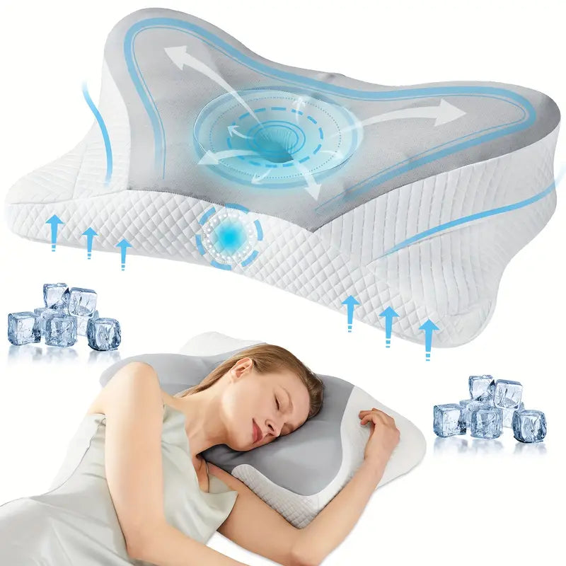Cervical Neck Pillow, Ergonomic Contour Neck Pillows for Neck Pain Relief