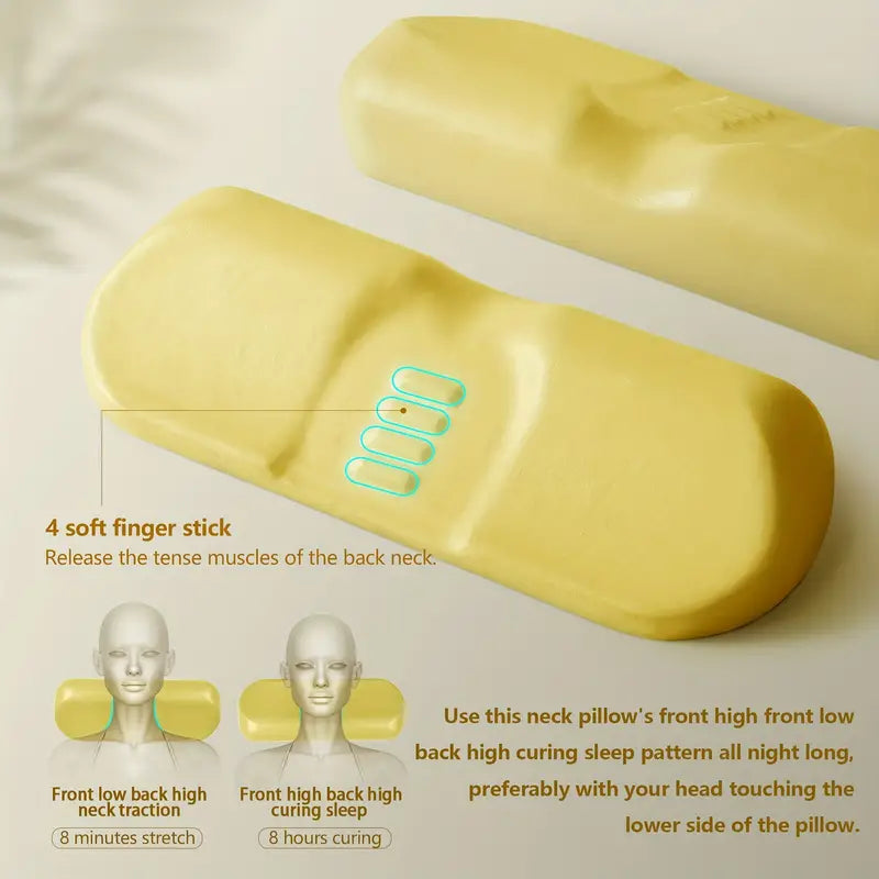 Memory Foam Bolster Stiff Neck Pain Relax, Support Sleeping Bed Pillow