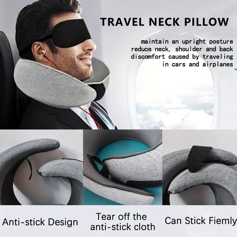 Travel Pillow Neck Cushion Durable U-shaped Slow Rebound Soft Neck Support