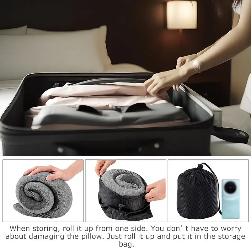 Travel Pillow Neck Cushion Durable U-shaped Slow Rebound Soft Neck Support
